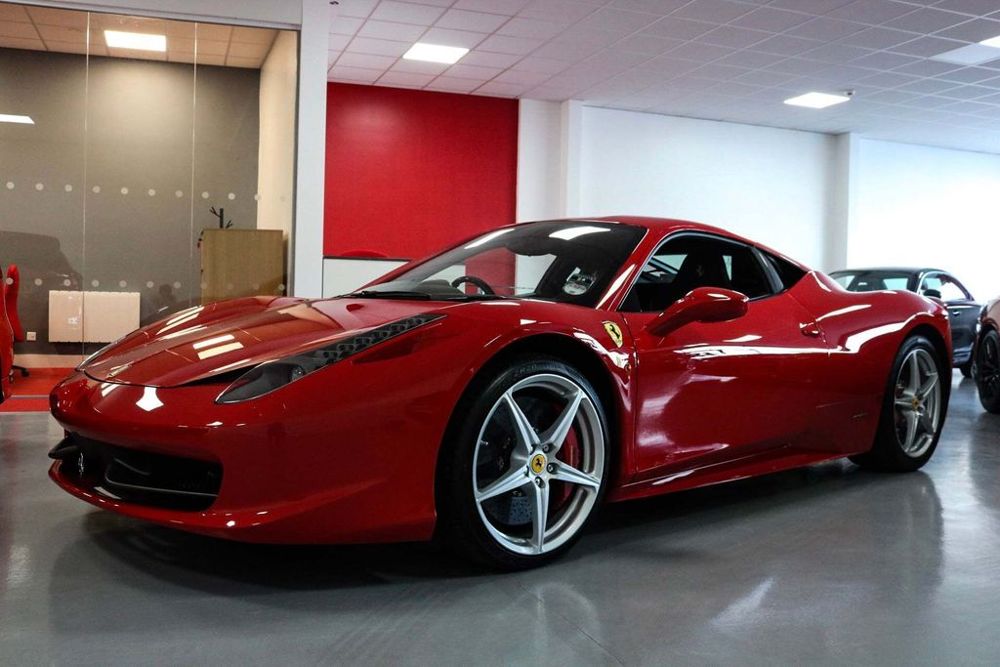 Red Ferrari 458 Italia in The Car Company showroom